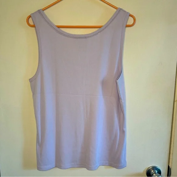 Talbots Size XL Lavender ribbed Tank. - Picture 2 of 4